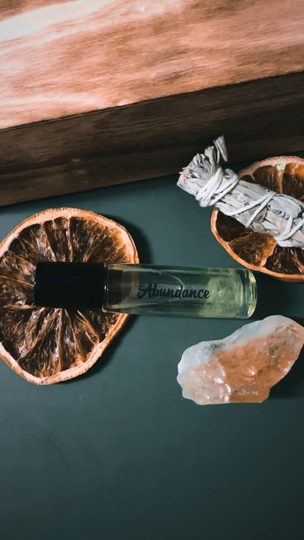 Abundance Essential Oil Roller — Citrus • Crystal-Infused Prosperity