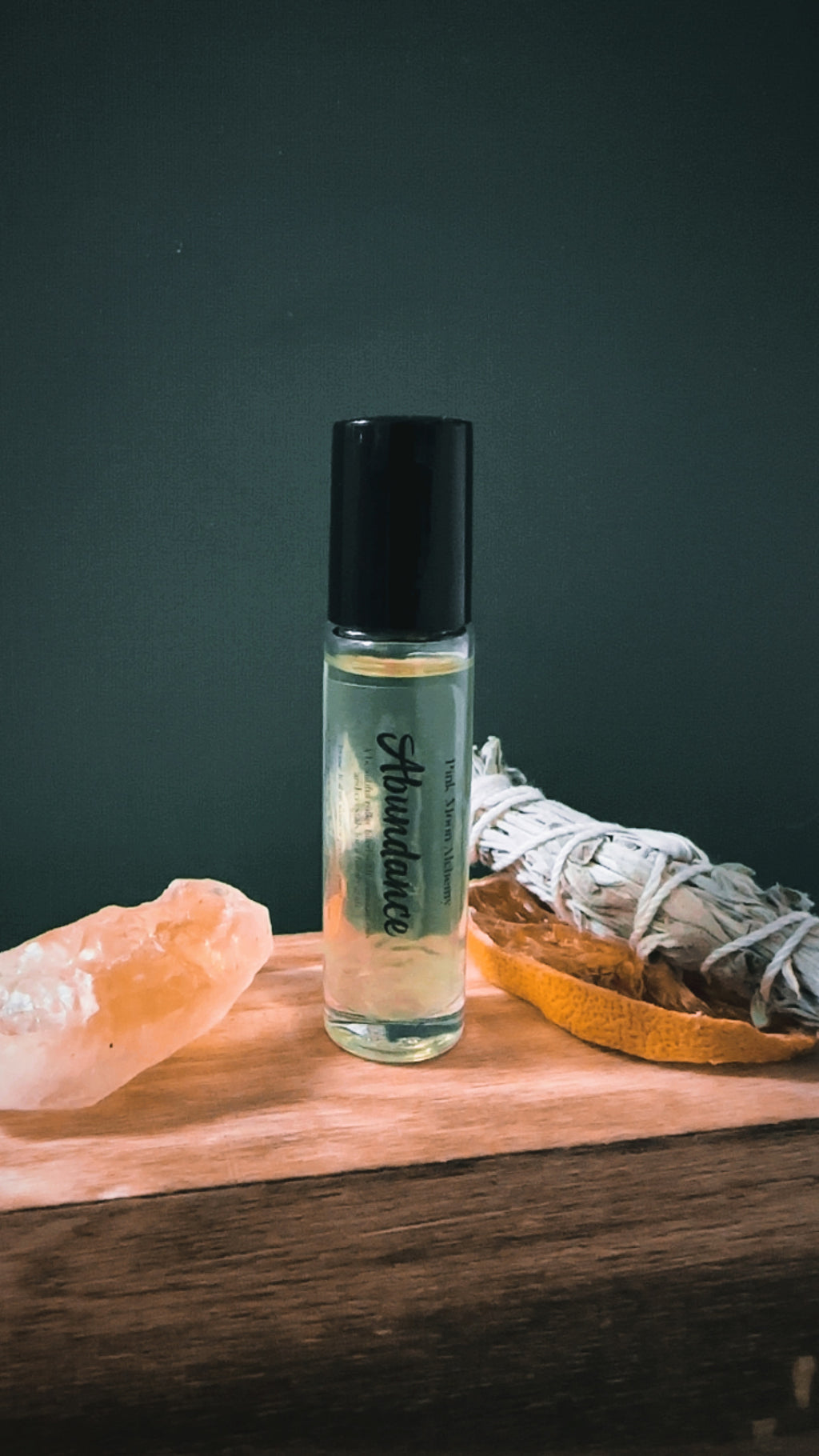 Abundance Essential Oil Roller — Citrus • Crystal-Infused Prosperity
