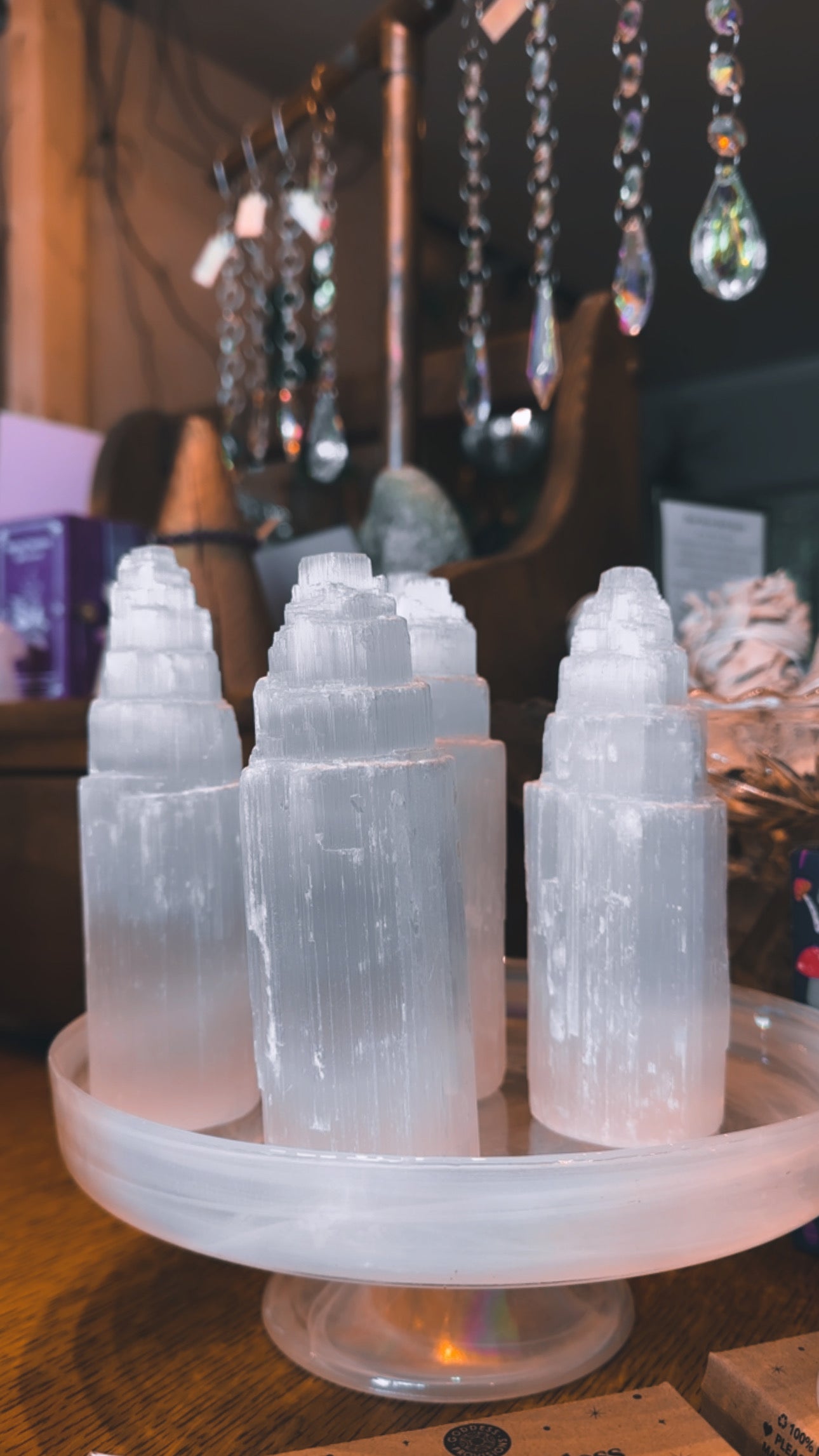 Selenite Tower — Purification • Light • Higher Realms