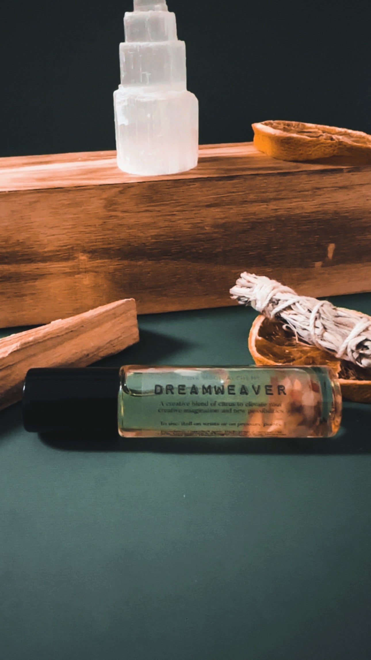 Dreamweaver – Essential Oil Roller with Carnelian Gemstone