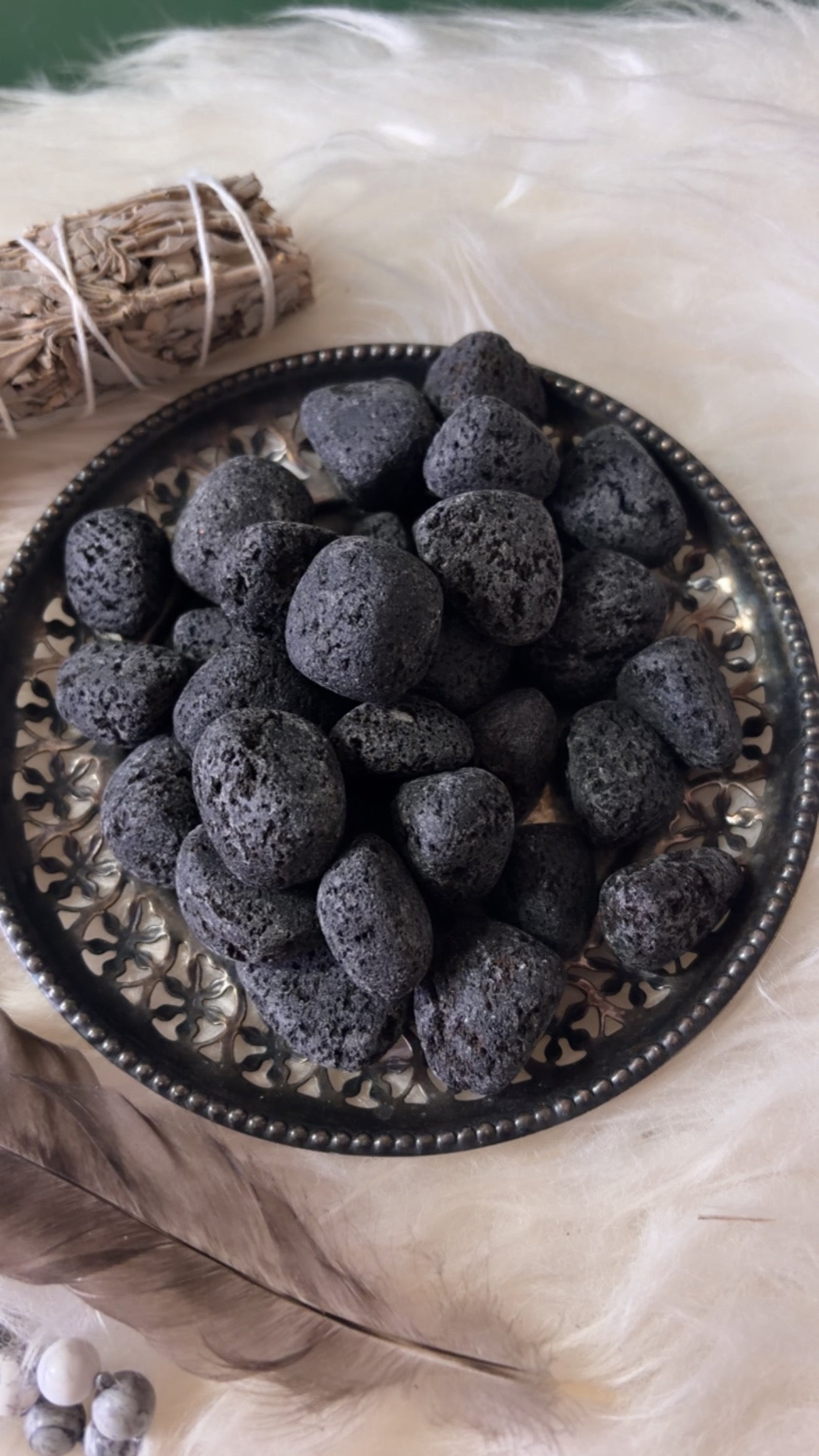 Lava Stone (Basalt) Crystal
Grounding • Emotional Balance • Calm