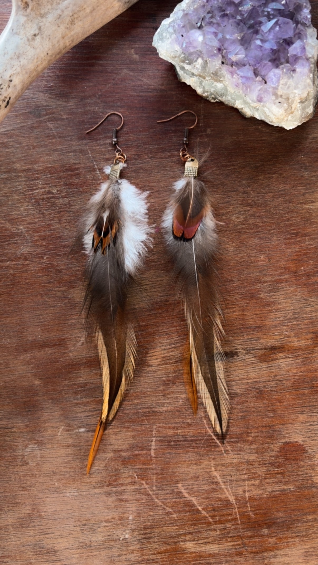 Wild Feather Earrings – Ethically Gathered, Handcrafted Adornment