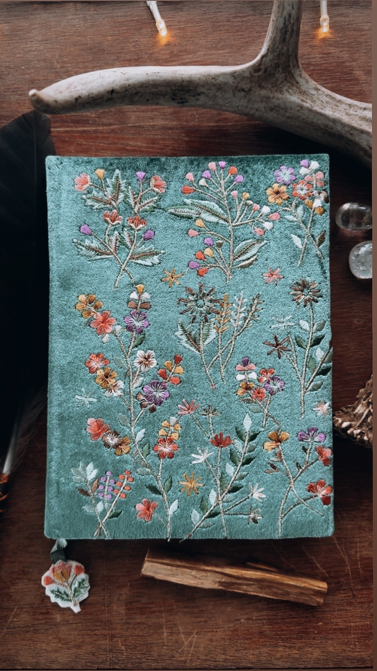 Embroidered Velvet Botanical Journal – A Place for Your Wild & Tender Thoughts