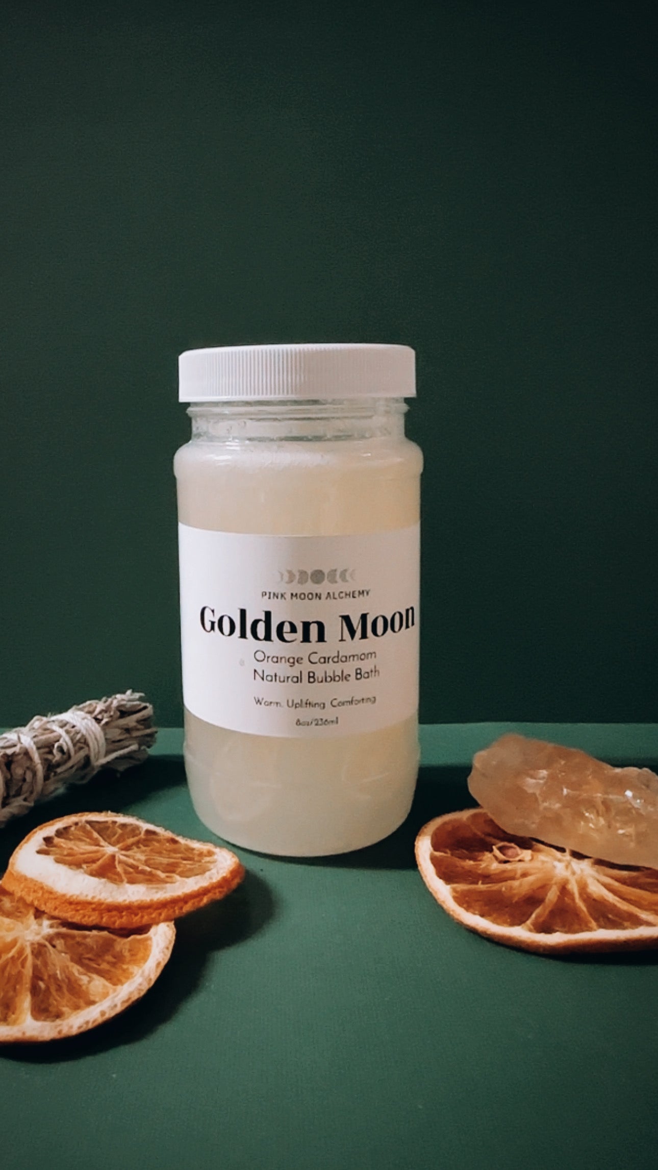 Golden Moon Natural Orange Cardamom Bubble Bath