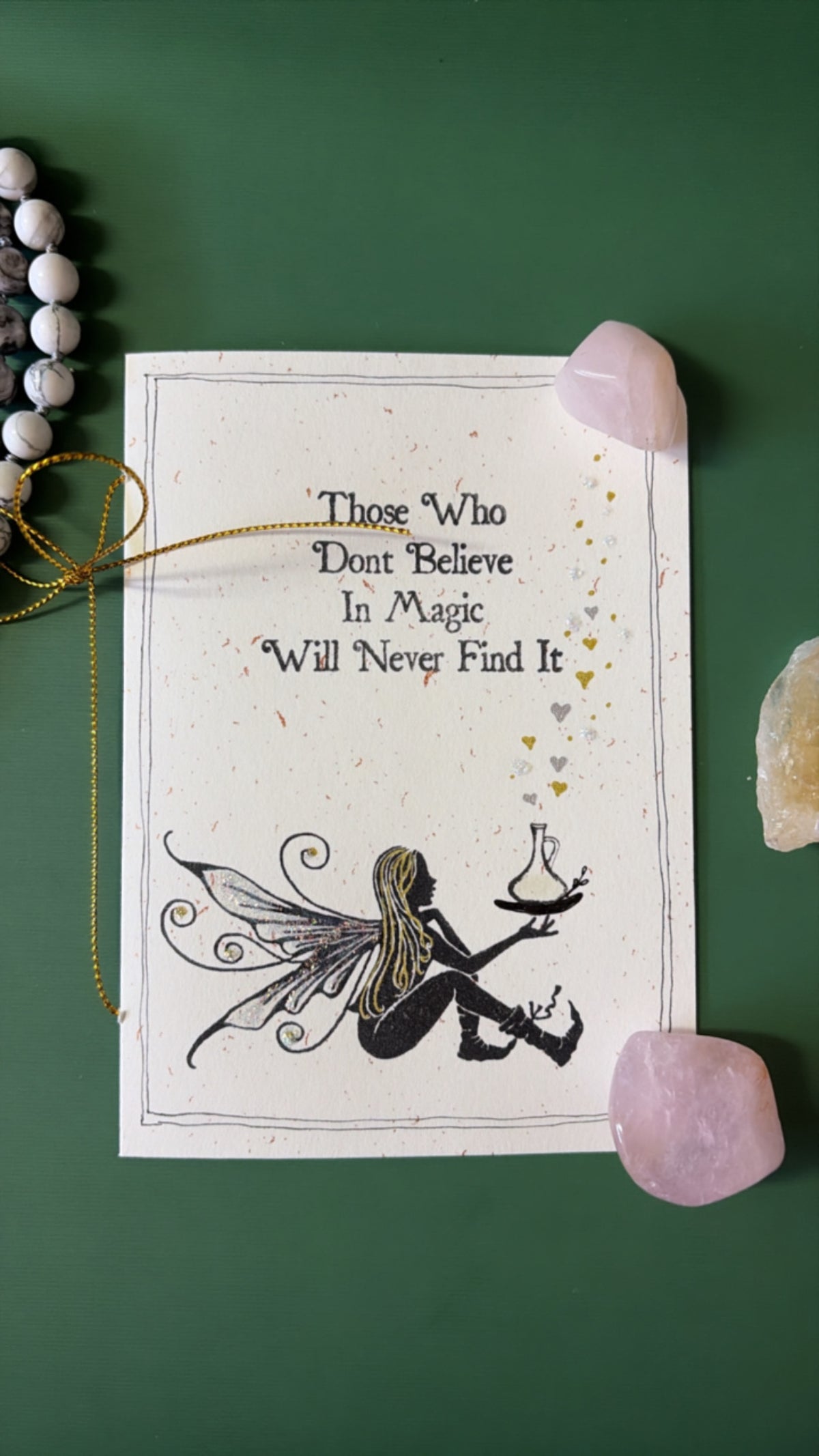Those Who Believe in Magic – Handmade Fairy Greeting Card | 4” x 5.5”